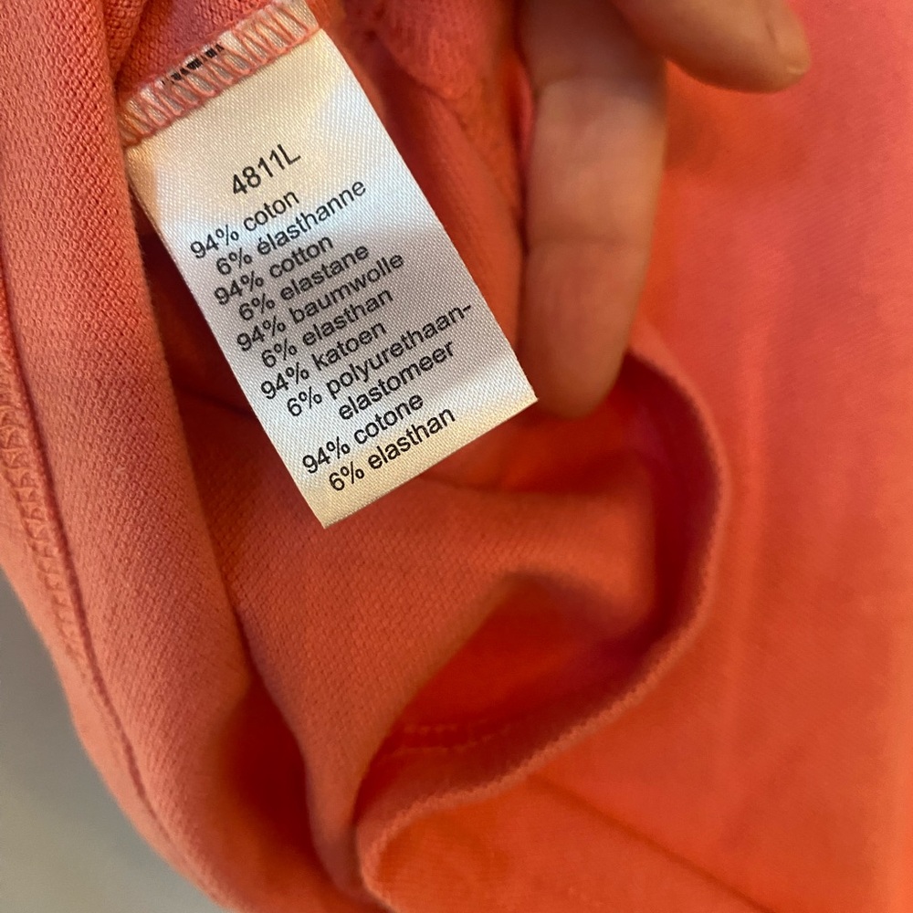 Lacoste Women's salmon Polo Shirt - Picture 4 of 5